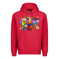 Cardinal LGBTQ+ Pride Coffee Cups Premium Hoodie - BundleAndBundleShop