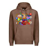 Chestnut LGBTQ+ Pride Coffee Cups Premium Hoodie - BundleAndBundleShop