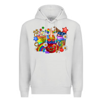 Dove Grey LGBTQ+ Pride Coffee Cups Premium Hoodie - BundleAndBundleShop