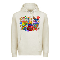 Oatmeal Heather LGBTQ+ Pride Coffee Cups Premium Hoodie - BundleAndBundleShop