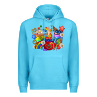 Ocean Blue LGBTQ+ Pride Coffee Cups Premium Hoodie - BundleAndBundleShop