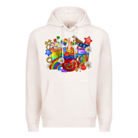 Pale Pink LGBTQ+ Pride Coffee Cups Premium Hoodie - BundleAndBundleShop