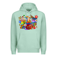 Seafoam LGBTQ+ Pride Coffee Cups Premium Hoodie - BundleAndBundleShop