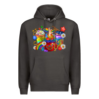 Smoke LGBTQ+ Pride Coffee Cups Premium Hoodie - BundleAndBundleShop