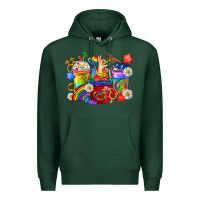 Sports Green LGBTQ+ Pride Coffee Cups Premium Hoodie - BundleAndBundleShop