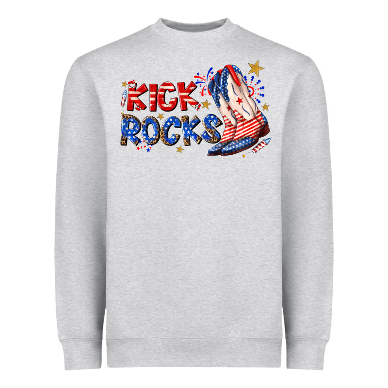 Kick Rocks Cowboy Boots Fourth Of July Heavyweight Sweatshirt by texasbilliewilder | Teevron