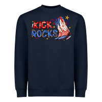 Navy kick rocks cowboy boots fourth of july Heavyweight Sweatshirt - texasbilliewilder