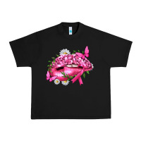 Black Breast Cancer with Ribbon Pink Lips Urban Heavy Tee - texasbilliewilder
