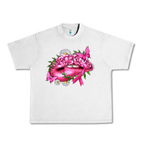 Lunar Rock Breast Cancer with Ribbon Pink Lips Urban Heavy Tee - texasbilliewilder