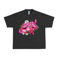 Pigment Black Breast Cancer with Ribbon Pink Lips Urban Heavy Tee - texasbilliewilder