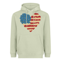 Matcha american heart flag Heavyweight Hoodie - MaliasSmallBusiness