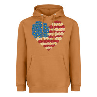 Meerkat american heart flag Heavyweight Hoodie - MaliasSmallBusiness