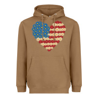 Toasted Coconut american heart flag Heavyweight Hoodie - MaliasSmallBusiness
