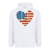 White american heart flag Heavyweight Hoodie - MaliasSmallBusiness