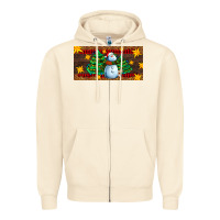 Sandshell christmas tree with snowman Zipper Hoodie - AdoDesignShop
