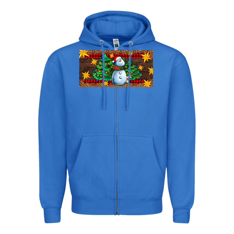 Christmas Tree With Snowman Zipper Hoodie by AdoDesignShop | Teevron