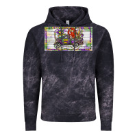 Cloud Black Mardi Gras Truck And Fleur De Lis Crawfish Vintage Hoodie - RanaPortraitStore