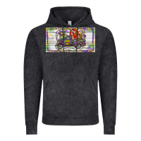 Vintage Black Mardi Gras Truck And Fleur De Lis Crawfish Vintage Hoodie - RanaPortraitStore