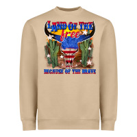 Mushroom land of the free because of the brave Heavyweight Sweatshirt - texasbilliewilder