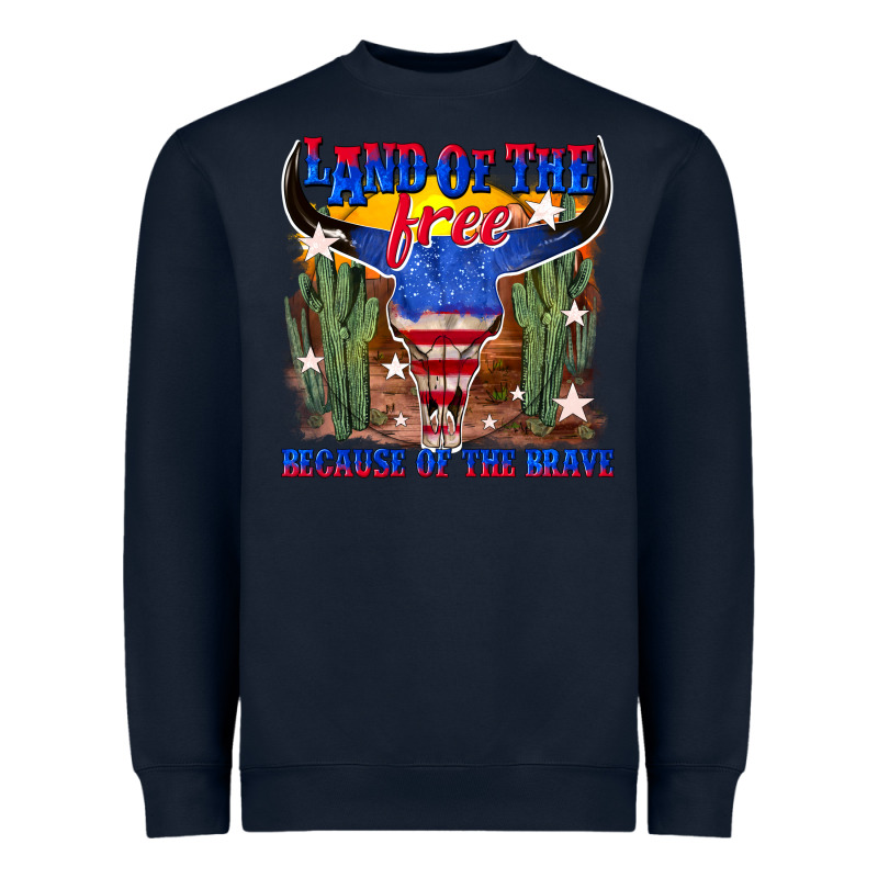 Land Of The Free Because Of The Brave Heavyweight Sweatshirt by texasbilliewilder | Teevron