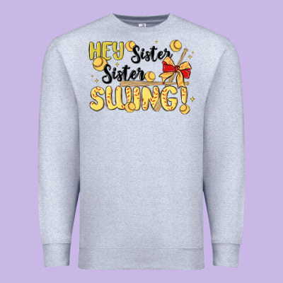 Softball Sister Premium Sweatshirt Designed By Maliassmallbusiness