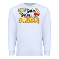 White softball sister Premium Sweatshirt - MaliasSmallBusiness
