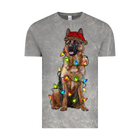 Cloud Rock christmas german shepherd Vintage Tee - RanaPortraitStore