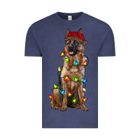 Vintage Denim christmas german shepherd Vintage Tee - RanaPortraitStore