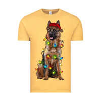 Vintage Mustard christmas german shepherd Vintage Tee - RanaPortraitStore