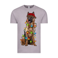 Vintage Zinc christmas german shepherd Vintage Tee - RanaPortraitStore