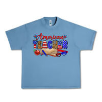 Pebble Blue American teacher Urban Heavy Tee - Zillion Design Studio