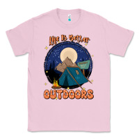 Bubblegum Pink life is better outdoors Classic Tee - JahusDesignShop
