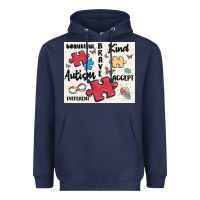 Navy autism Heavyweight Hoodie - MaliasSmallBusiness