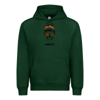 Forest Green Brown Glitter, Western Vintage Patterned Mom Skull Urban Hoodie - Bettercallsaul