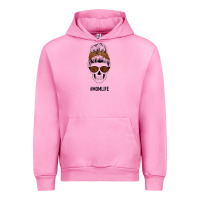 Fuchsia Pink Brown Glitter, Western Vintage Patterned Mom Skull Urban Hoodie - Bettercallsaul