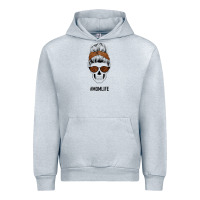 Heather Grey Brown Glitter, Western Vintage Patterned Mom Skull Urban Hoodie - Bettercallsaul