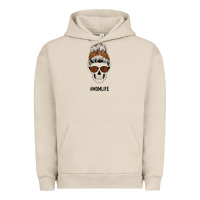 Pigment French Oak Brown Glitter, Western Vintage Patterned Mom Skull Urban Hoodie - Bettercallsaul