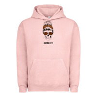 Brown Glitter, Western Vintage Patterned Mom Skull Urban Hoodie | Teevron