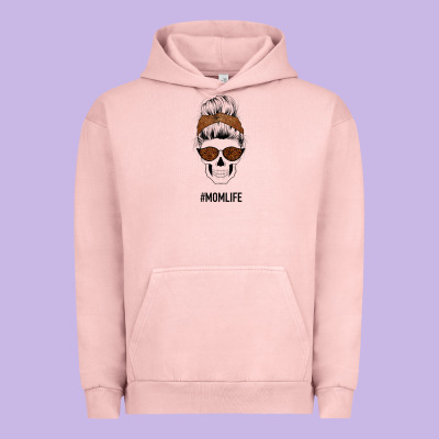 Brown Glitter, Western Vintage Patterned Mom Skull Urban Hoodie Designed By Bettercallsaul