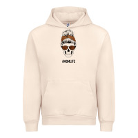 Sandshell Brown Glitter, Western Vintage Patterned Mom Skull Urban Hoodie - Bettercallsaul