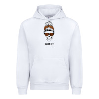 White Brown Glitter, Western Vintage Patterned Mom Skull Urban Hoodie - Bettercallsaul