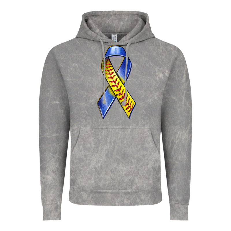 Down Syndrome Ribbon Softball Vintage Hoodie by texasbilliewilder | Teevron