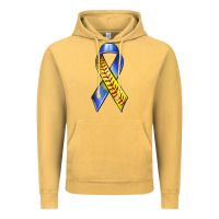 Vintage Mustard down syndrome ribbon softball Vintage Hoodie - texasbilliewilder