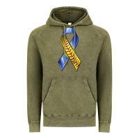 Vintage Olive down syndrome ribbon softball Vintage Hoodie - texasbilliewilder