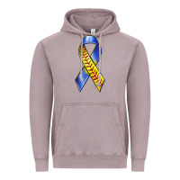 Vintage Zinc down syndrome ribbon softball Vintage Hoodie - texasbilliewilder
