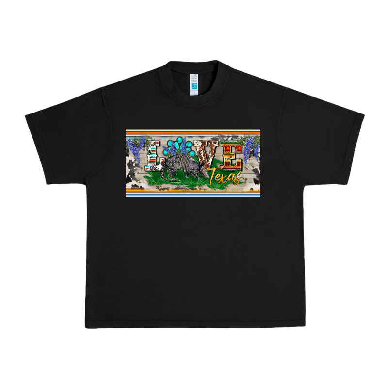 Love Texas Armadillo License Plate Urban Heavy Tee by BarkalooDesign | Teevron