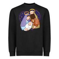 Black holy night jesus birth Heavyweight Sweatshirt - Zillion Design Studio
