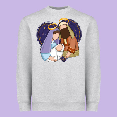 Holy Night Jesus Birth Heavyweight Sweatshirt Designed By Zillion Design Studio