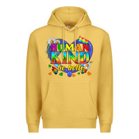 Antique Gold LGBTQ Pride Human Kind Be Both Premium Hoodie - BundleAndBundleShop