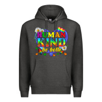 Charcoal Heather LGBTQ Pride Human Kind Be Both Premium Hoodie - BundleAndBundleShop